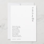 Estelle Modern Minimalistisch Wedding Tischnummer (Vorderseite)