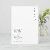 Estelle Modern Minimalistisch Wedding Tischnummer (Stehend Vorderseite)