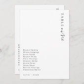 Estelle Modern Minimalistisch Wedding Tischnummer (Vorne/Hinten)