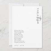 Estelle Modern Minimalistisch Wedding Tischnummer (Vorderseite)
