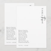 Estelle Modern Minimalistisch Wedding Tischnummer (Vorne/Hinten)