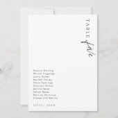 Estelle Modern Minimalistisch Wedding Tischnummer (Vorderseite)