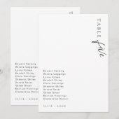 Estelle Modern Minimalistisch Wedding Tischnummer (Vorne/Hinten)