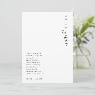 Estelle Modern Minimalistisch Wedding Tischnummer