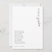 Estelle Modern Minimalistisch Wedding Tischnummer (Rückseite)