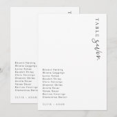 Estelle Modern Minimalistisch Wedding Tischnummer (Vorne/Hinten)