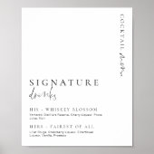 Estelle Moderne Minimal Signature Drinks unterzeic Poster (Vorne)