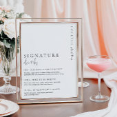 Estelle Moderne Minimal Signature Drinks unterzeic Poster