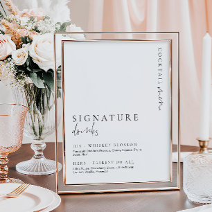 Estelle Moderne Minimalistische Signatur-Drinks-Sc Poster