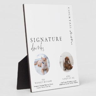 Estelle Modernes Minimales Foto Signature Drinks u Fotoplatte