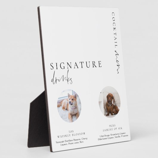 Estelle Modernes Minimales Foto Signature Drinks u Fotoplatte (Seite)