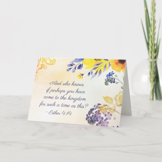 Ester 4:14 Kommen Sie für so eine Zeit ins Königre Karte (Vorderseite)