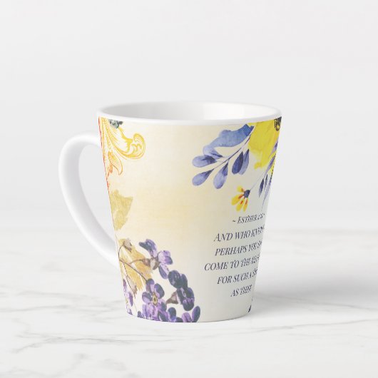 Ester 4:14 Kommen Sie für so eine Zeit ins Königre Milchtasse (Linke Ecke)