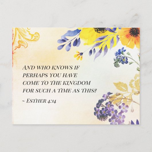 Ester 4:14 Kommen Sie für so eine Zeit ins Königre Postkarte (Vorderseite)