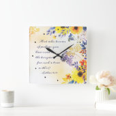 Ester 4:14 Kommen Sie für so eine Zeit ins Königre Quadratische Wanduhr (Zuhause)