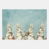 Ester Kaninchen Vintages großartiges Bild Geschenkpapier Set (Vorderseite)