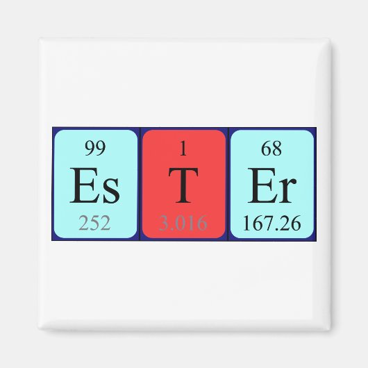 Ester-Periodenmagnet Magnet (Vorne)