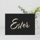 Ester white gold Handwriting Karte (Stehend Vorderseite)
