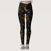 Esterilla De Yoga Sonne, Mond und Sterne- Himmelfa Leggings (Vorderseite)
