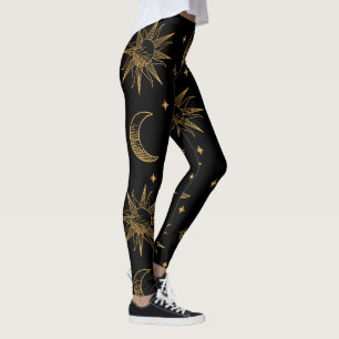 Esterilla De Yoga Sonne, Mond und Sterne- Himmelfa Leggings