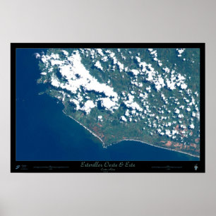 Esterillos Oeste, Costa Rica-Satellitenplakat Poster