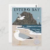 Estero Bay Morro Rock California Seagulls Postkarte (Vorne/Hinten)
