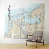 Estero Bay to Lemon Bay Nautical Chart 11426 Wandteppich (Beispiel (Horizontal))