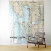 Estero Bay to Lemon Bay Nautical Chart 11426 Wandteppich (Beispiel)
