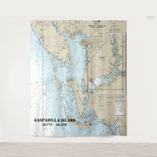 Estero Bay to Lemon Bay Nautical Chart 11426 Wandteppich