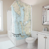 Estero Bay to Lemon Bay Schönheitsdiagramm 1426 Sh Duschvorhang (Beispiel)