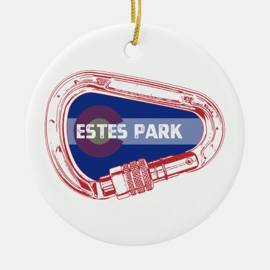 Estes Park Climbing Carabiner Keramik Ornament (Vorne)