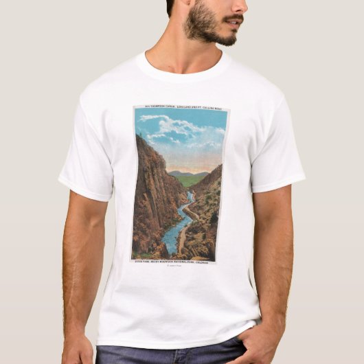 Estes Park, Co - Ansicht von großem Thompson Canon T-Shirt (Vorderseite)