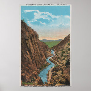 Estes Park, CO - Blick auf den Big Thompson Canon Poster