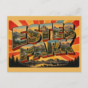 Estes Park Colorado Alpensee-Tal Kunst Postkarte