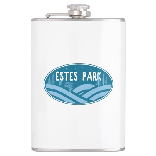 Estes Park Colorado Außenbereich Flachmann (Vorderseite)