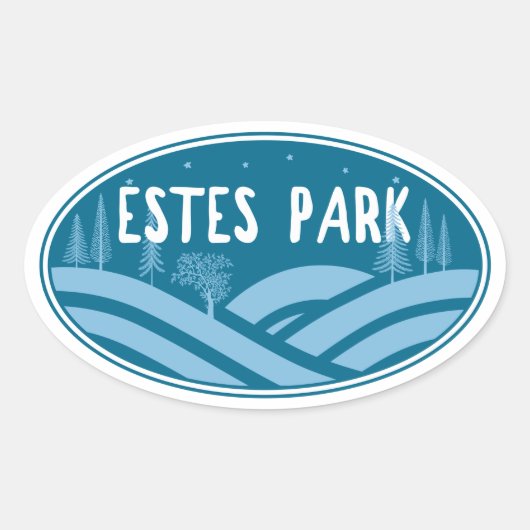 Estes Park Colorado Außenbereich Ovaler Aufkleber (Vorderseite)