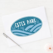 Estes Park Colorado Außenbereich Ovaler Aufkleber (Umschlag)