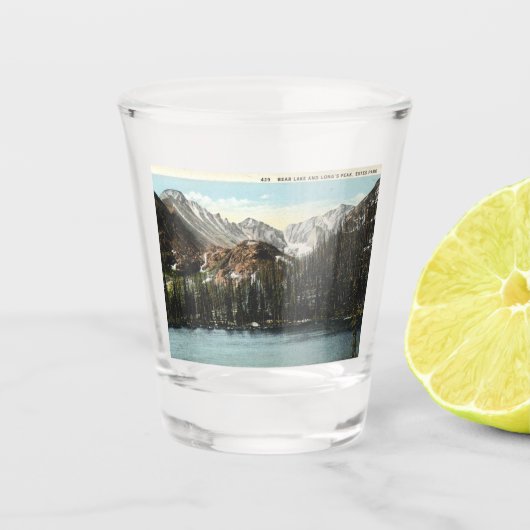 Estes Park, Colorado, Bärensee, Long's Peak Schnapsglas (Vorderseite)
