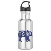 Estes Park Colorado Bear Edelstahlflasche (Vorderseite)