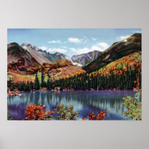 Estes Park-Colorado-Bear See und lange Spitze Poster