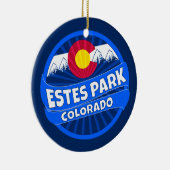 Estes Park Colorado Bergburstdekoration Keramik Ornament (Rechts)