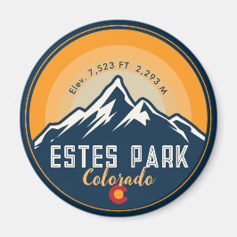 Estes Park Colorado Berge Retro Sonnenuntergang Sk Magnet