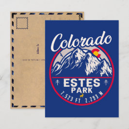 Estes Park Colorado Berge Retro Sonnenuntergang Sk Postkarte