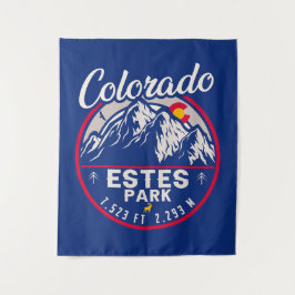 Estes Park Colorado Berge Retro Sonnenuntergang Sk Wandteppich