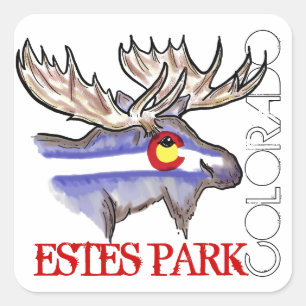 Estes Park Colorado Designer Elche Aufkleber