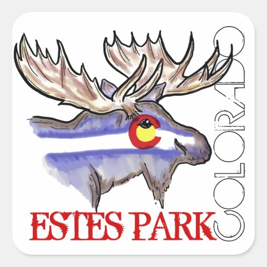 Estes Park Colorado Designer Elche Aufkleber (Vorderseite)