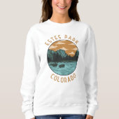 Estes Park Colorado Distressed Circle Sweatshirt (Vorderseite)
