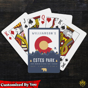 Estes Park Colorado Flag Berg Ski Vintag Spielkarten