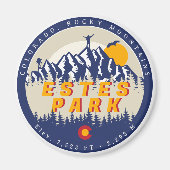 Estes Park Colorado Flag Berge Wandern Magnet (Vorne)