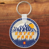 Estes Park Colorado Flag Berge Wandern Schlüsselanhänger (Vorderseite)